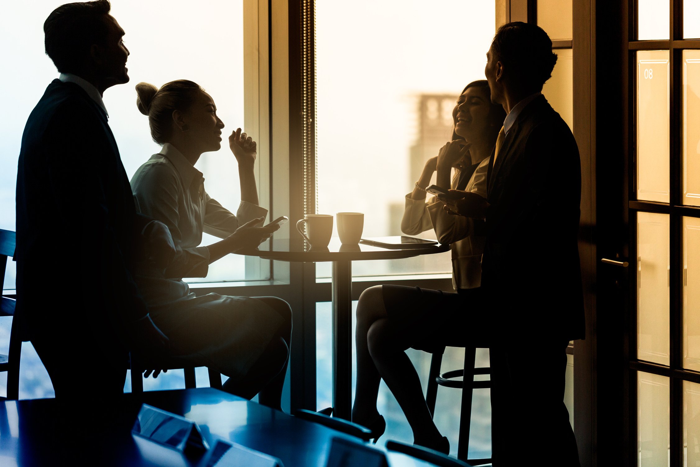 Office Employees Having Coffee Break 